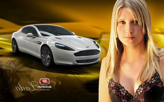 Hot Blonde With Aston Martin