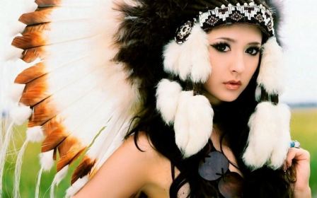 Hot Japanese Girl In Tribal Outfit