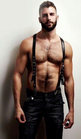 Hot Man With Suspenders