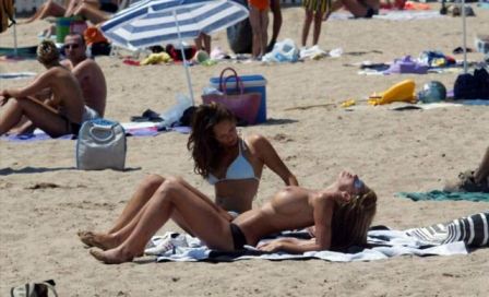 Katie Price Topless Beach