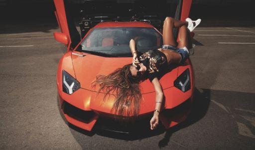 Lamborghini Aventador Supercar Erotic Sexy Babe