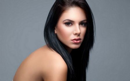 Long Hair Naked Girl Makeup Portrait