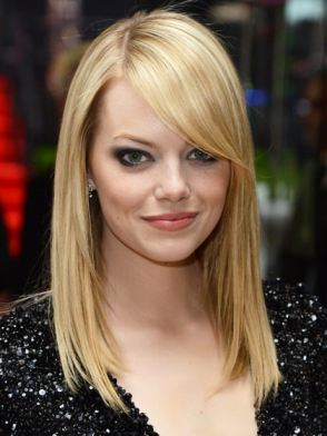 Long Length Hair With Side Bangs