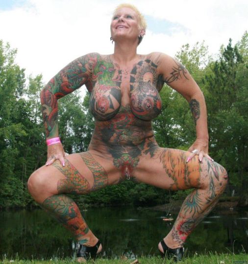 Mature Pierced Tattooed Tits