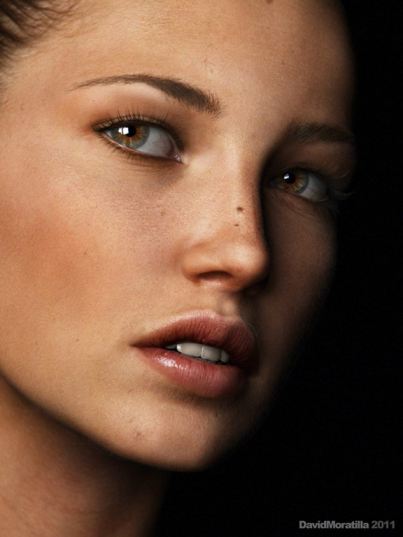 Model Face Close Up