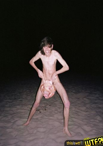 Naked Guy With Pig Head