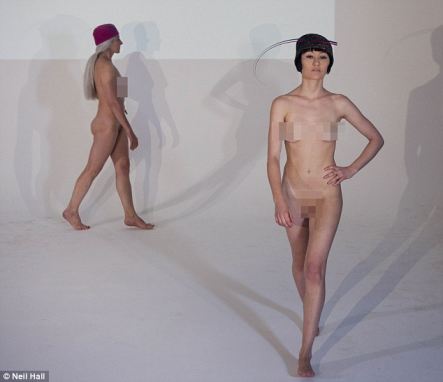 Nude Fashion Show Runway Models