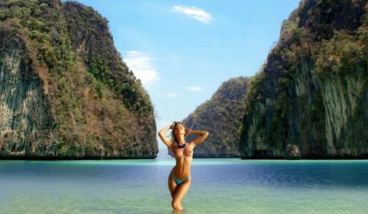 Nude Lagoon Sexy Boobs Tits Sea Beach