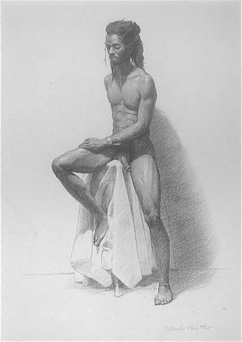 Nude Male Pencil Drawings
