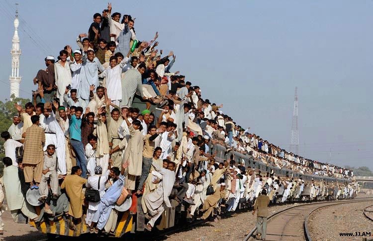 Overloaded Train India