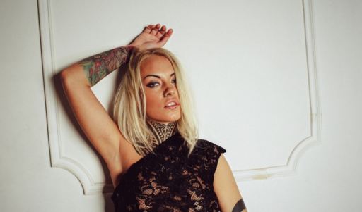 Piercings Tattoos Lace Chest Lips Girl Pose Look