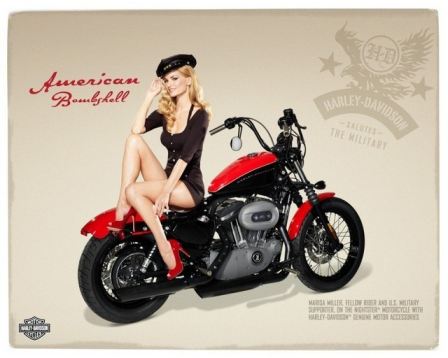 Pin Up Girls On Harley Davidson