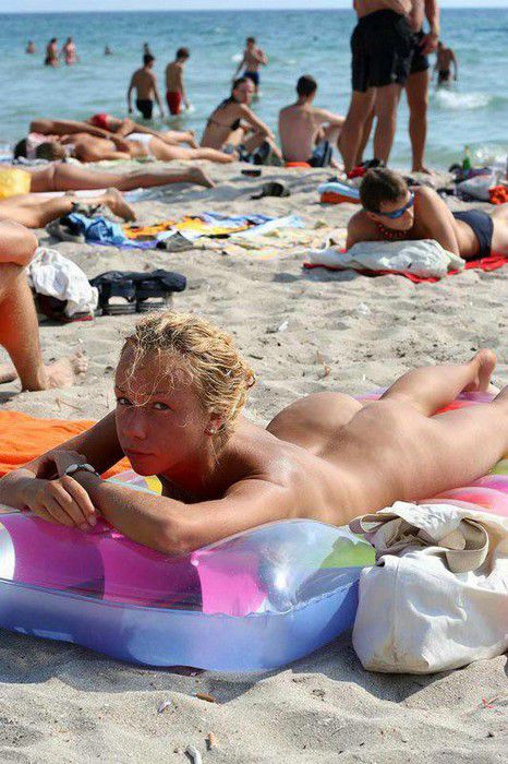 Public Flashing On Beach