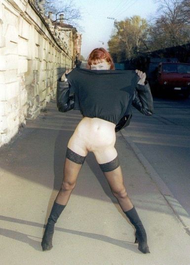 Retro Photos Of Redhead Girl Who Loves To Flash In Public X1 1