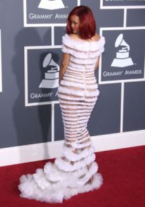 Rihanna See Through Grammy Dress