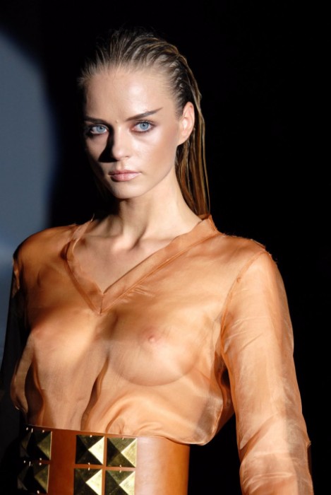 Runway Catwalk Oops Topless Nip Slip