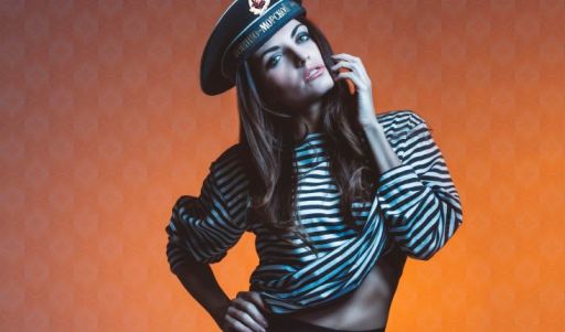 Sailor Vest Cap Lovely Model Girl