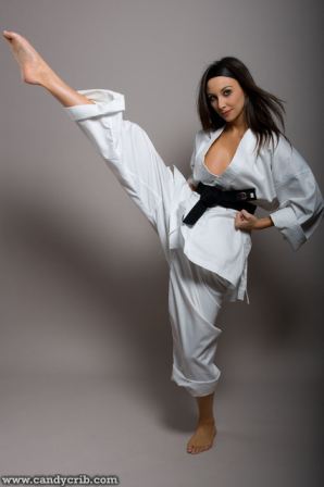Sexy Karate Girl Kick