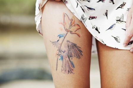 Sexy Legs Girl Dress Tattoo
