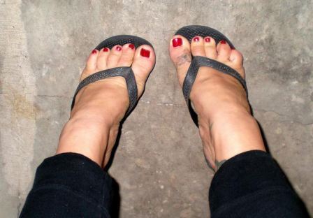 Sexy Toes Black Flip Flops