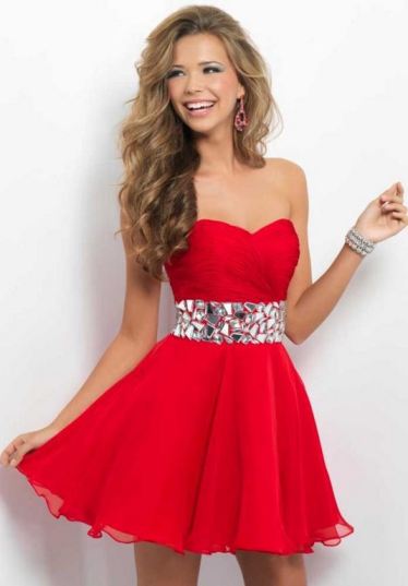 Short Red Homecoming Dresses 2014