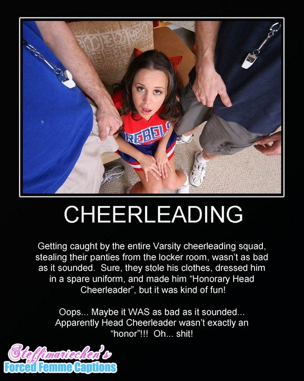 Sissy Cheerleader Captions