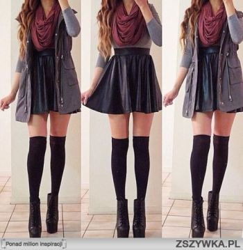 Skirt With Knee High Socks