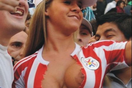 Soccer Fan Nip Slip