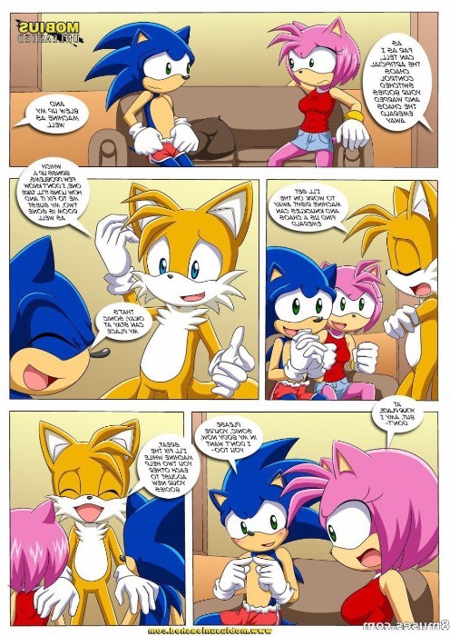 Sonamy Comics Amy And Sonic With A Twist