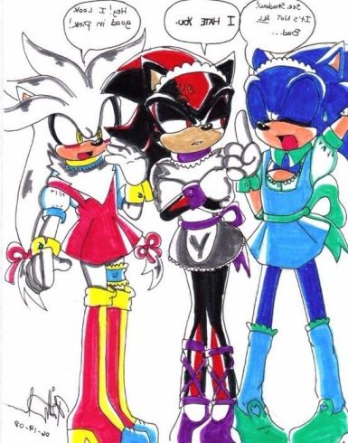 Sonic Shadow And Silver As Girls
