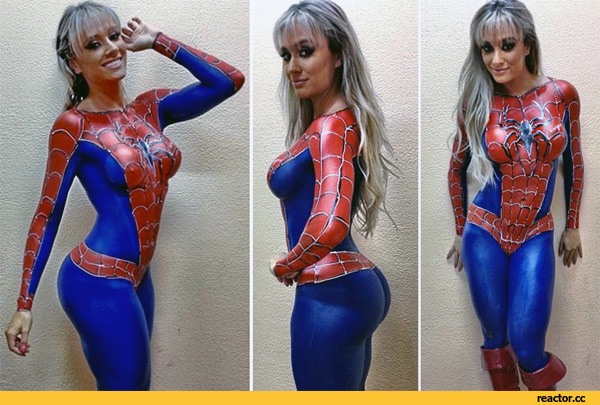 Spiderman Marvel Body Paint Erotic