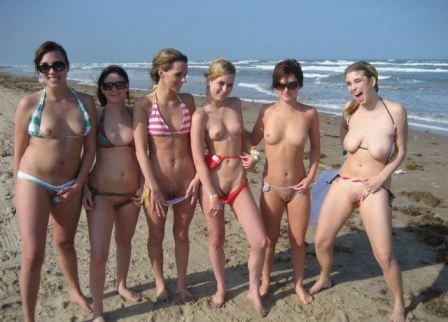 Spring Break Nude Beach Girls Groups
