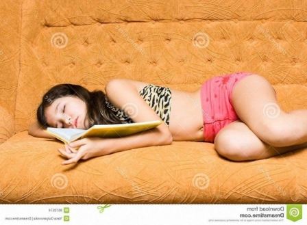 Teen Girl Sleeping On Couch