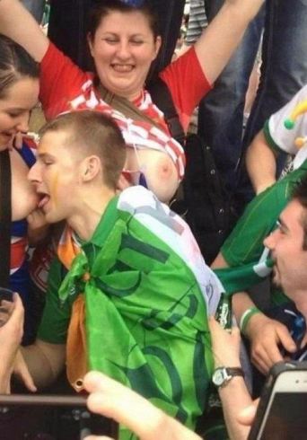 Topless Female Sports Fans