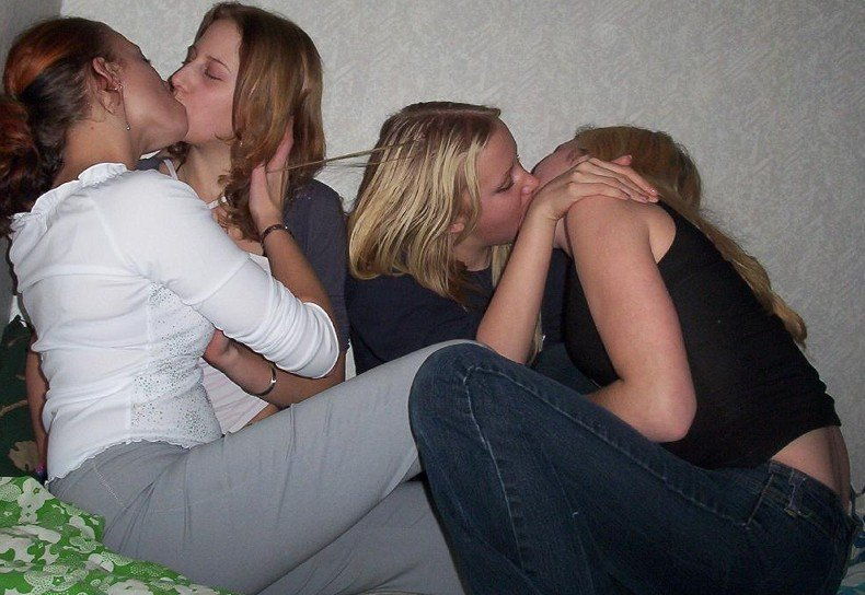 Topless Girls Kissing