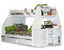 Twin Full Bunk Bed With Desk