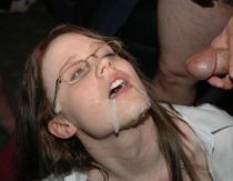 Amateur Cum On Glasses Nerd Girl Porn