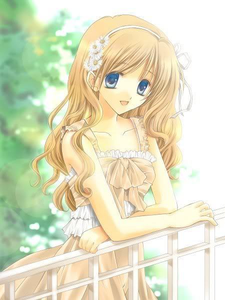 Anime Girl With Blonde Hair Blue Eyes