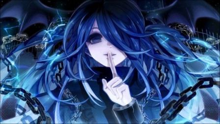 Anime Girl With Blue