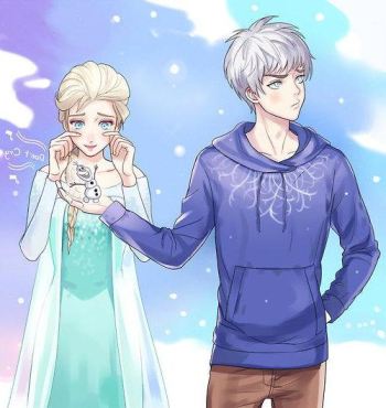 Anime Jack Frost And Elsa