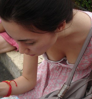 Asian Downblouse Nipple Slip