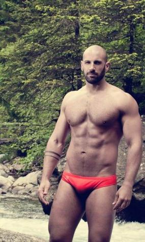 Bald Muscle Men With Beards