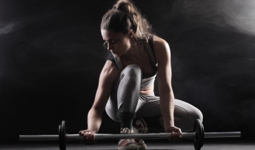 Barbell Weights Fitness Woman Pose