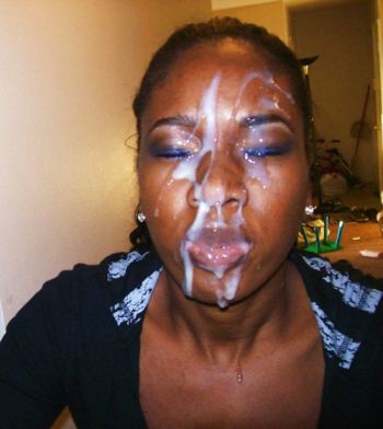 Black Ebony Amateur Cum Face