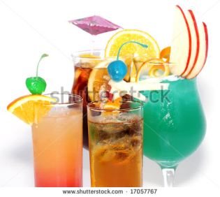 Blue Long Island Iced Tea Cocktails