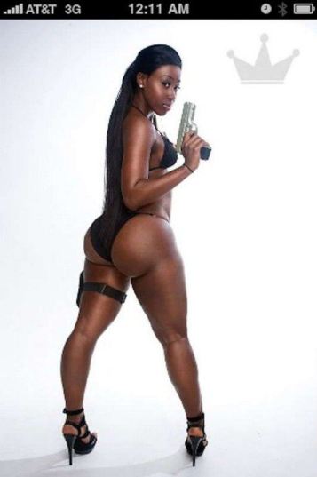 Bria Myles With Gun