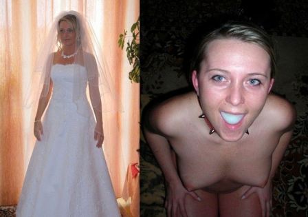 Bride Dressed Undressed Before After