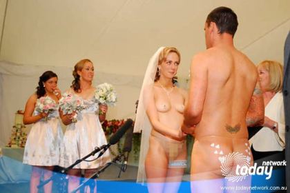 Bridesmaids Flashing At Wedding