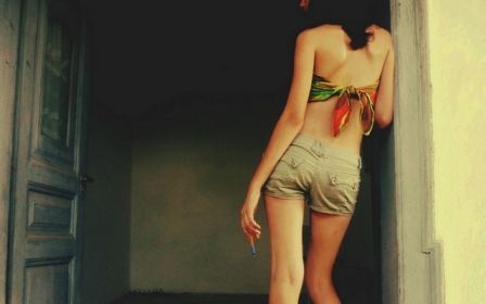 Brunette Girl Back Shorts