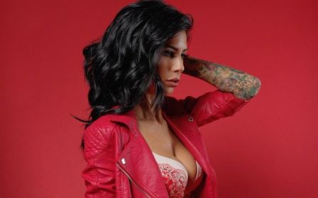 Brunette Girl Boobs Tattoos Sexy Underwear